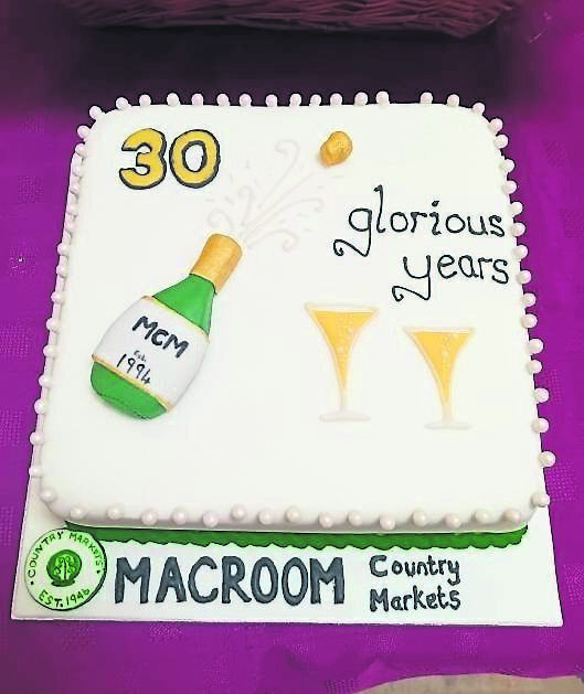 A cake to mark the 30th anniversary of the Macroom Country Market, which meets each Tuesday.