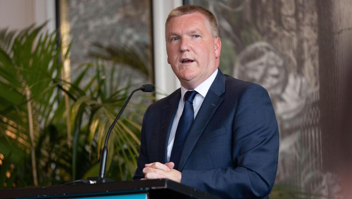 Michael McGrath speaking at the Deloitte Ireland leadership dinner at The River Lee Hotel ahead of Budget 2025. Photo Darragh Kane. Michael McGrath speaking at the Deloitte Ireland leadership dinner at The River Lee Hotel ahead of Budget 2025. Photo Darragh Kane.