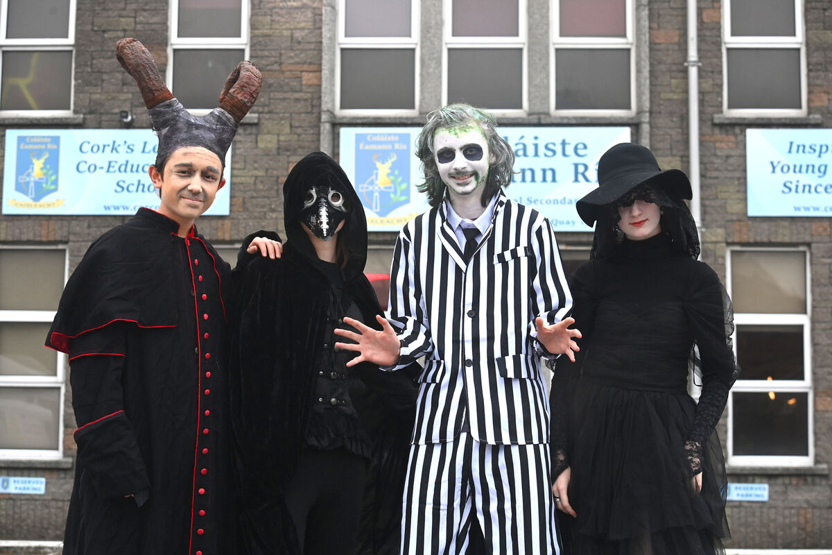 Xiao Long Chalmers, Basil Iakovelv, Jamie O’Flaherty, and Ivy Boland in costume for the fundraiser. Xiao Long Chalmers, Basil Iakovelv, Jamie O’Flaherty, and Ivy Boland in costume for the fundraiser.
