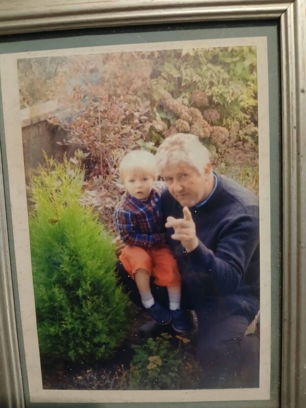 Pat with his grandson Ciarán. Pat with his grandson Ciarán.