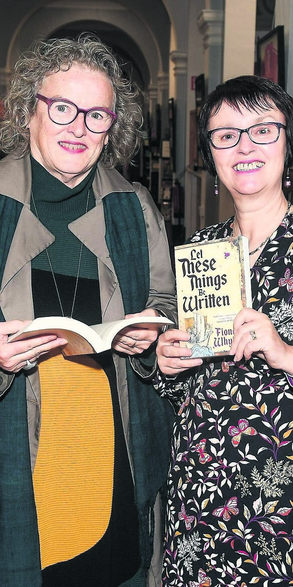Mary Morrissy, left, former associate director of creative writing in UCC, launching the new book by Cork author Fiona Whyte (right) at Cork City Library. Picture: David Keane Mary Morrissy, left, former associate director of creative writing in UCC, launching the new book by Cork author Fiona Whyte (right) at Cork City Library. Picture: David Keane