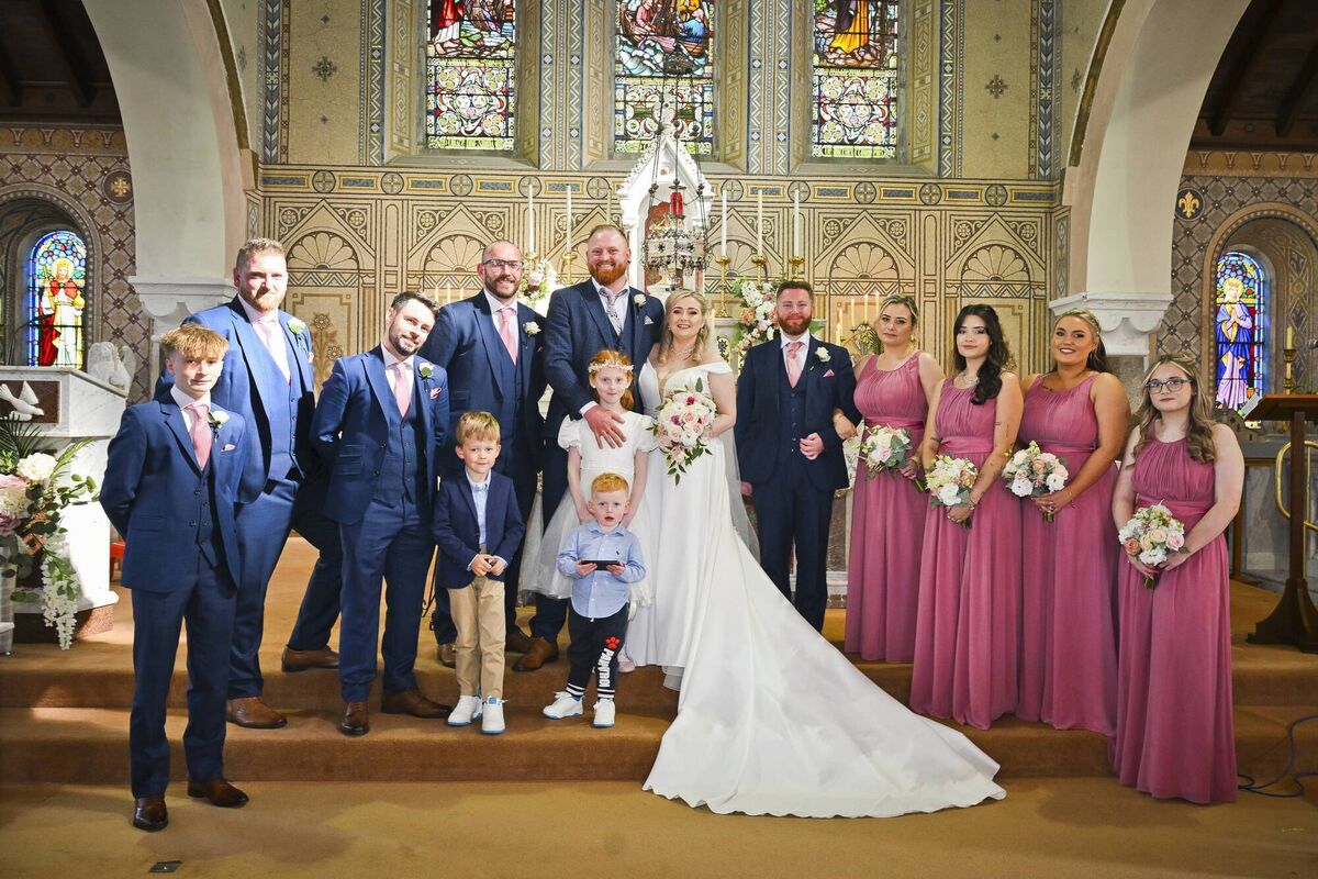 The couple were delighted to spend their special day with the people they love.