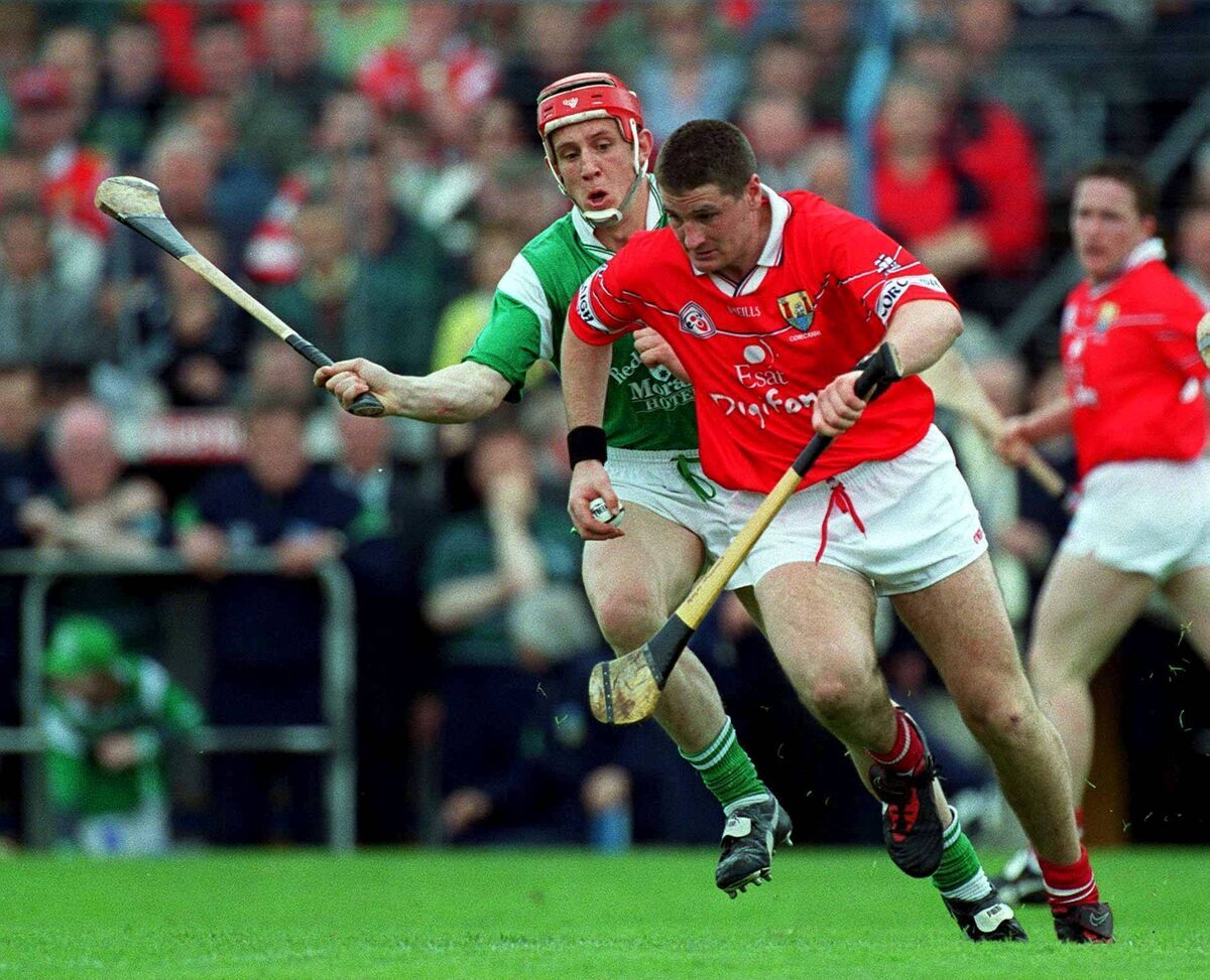 Fergal McCormack of Cork in action against Ollie Moran of Limerick. He takes over as minor hurling manager from John Meyler. Picture: Ray McManus/Sportsfile