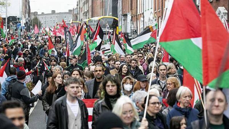 Thousands participate in Palestinian solidarity march in Dublin Thousands participate in Palestinian solidarity march in Dublin