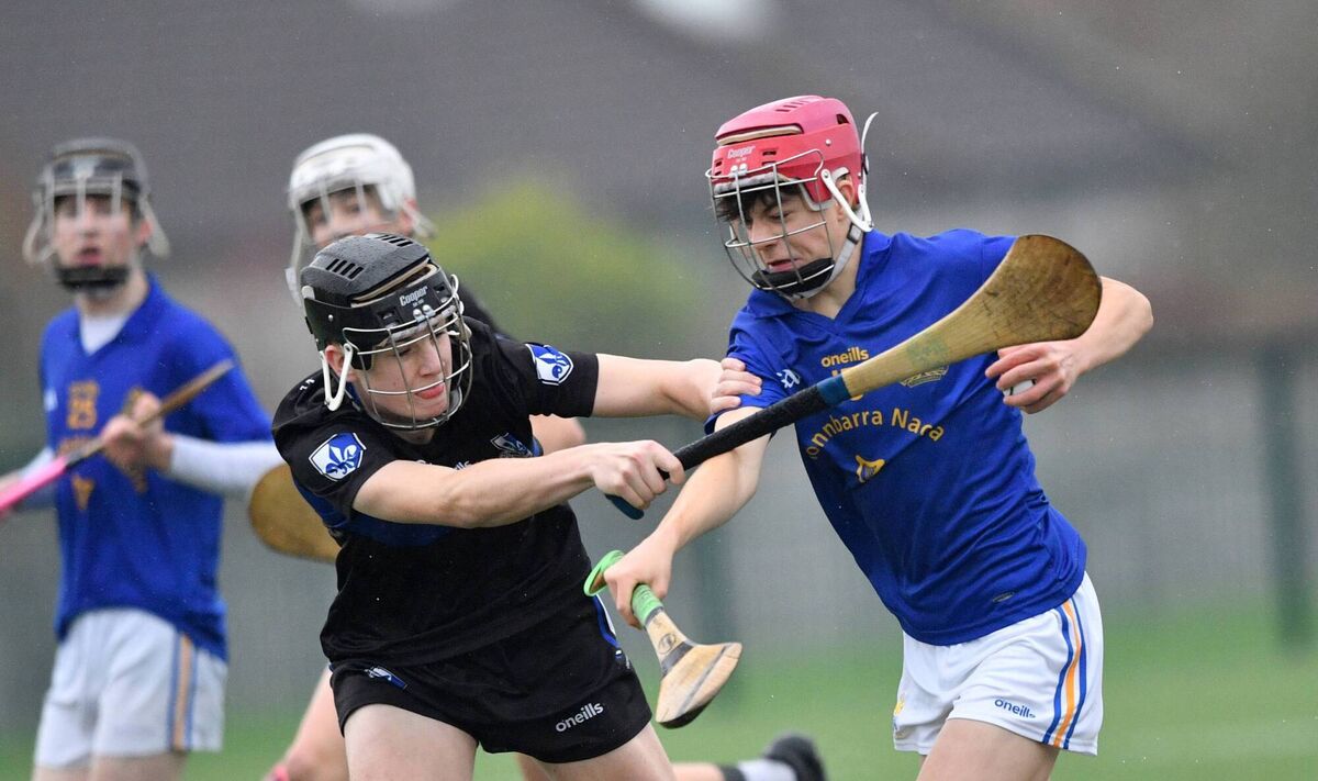 Alex O'Herlihy, St Finbarr's breaks past Elliot Dawson, Sarsfields. Picture: Tony Noonan Alex O'Herlihy, St Finbarr's breaks past Elliot Dawson, Sarsfields. Picture: Tony Noonan