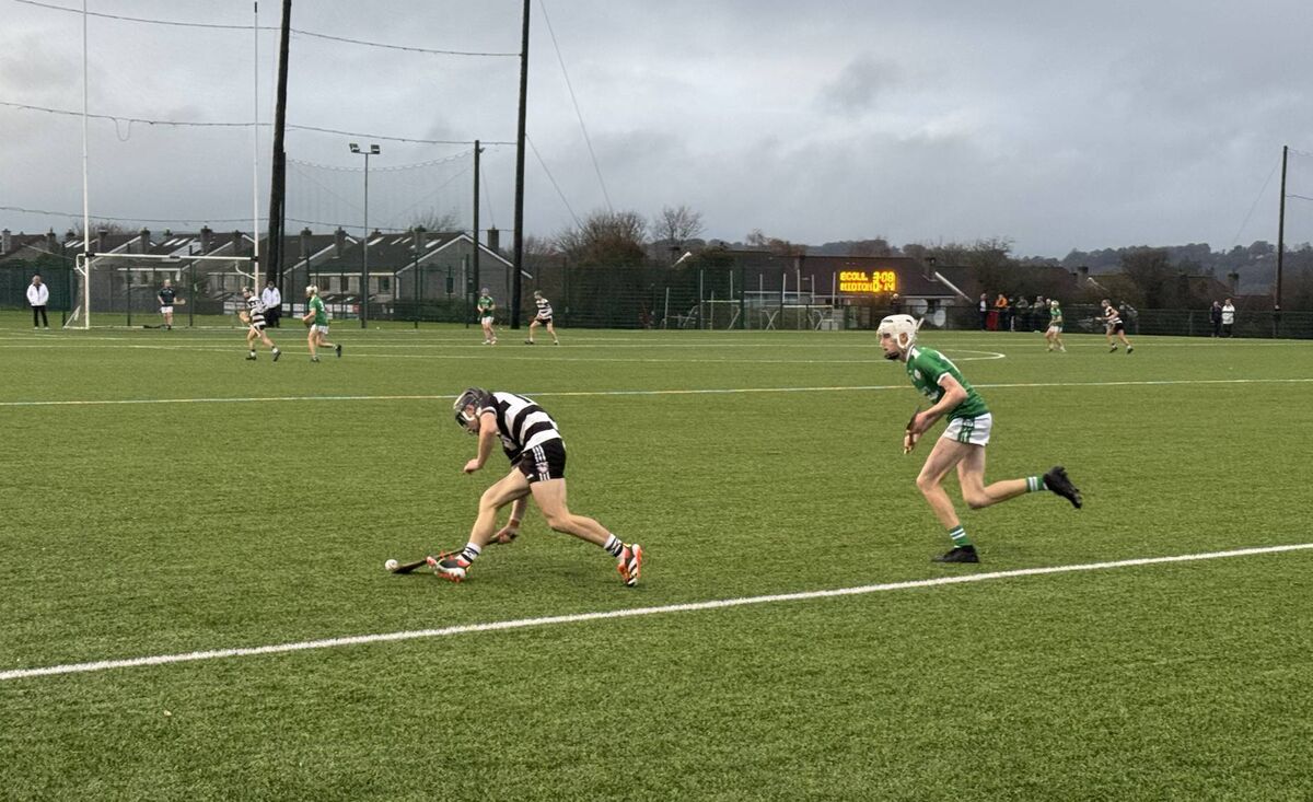 Midleton's Liam Walsh gets to the sliotar ahead of Ballincollig's Éanna Lynch. Midleton's Liam Walsh gets to the sliotar ahead of Ballincollig's Éanna Lynch.