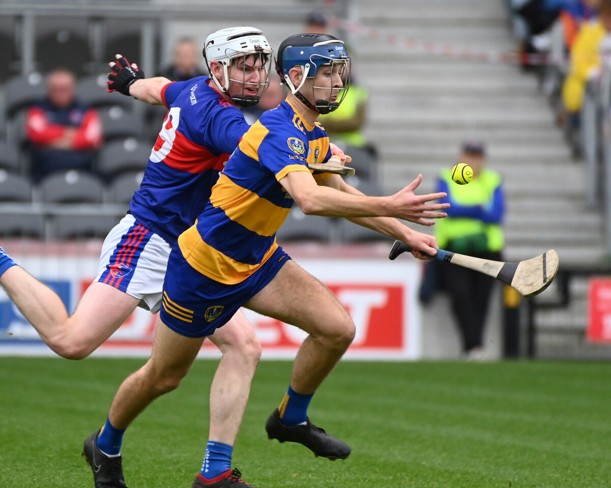 Lisgoold's Mark Hegarty is tackled by Erin's Own's Ger O'Mahony during the Co-Op Superstores Cork IAHC final replay at SuperValu Páirc Uí Chaoimh. Picture: Eddie O'Hare Lisgoold's Mark Hegarty is tackled by Erin's Own's Ger O'Mahony during the Co-Op Superstores Cork IAHC final replay at SuperValu Páirc Uí Chaoimh. Picture: Eddie O'Hare