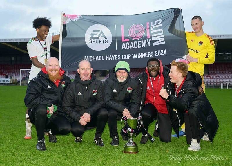 Paul O'Brien, second from the left, front row with the Cork City management team. Picture: Doug Minihane Paul O'Brien, second from the left, front row with the Cork City management team. Picture: Doug Minihane