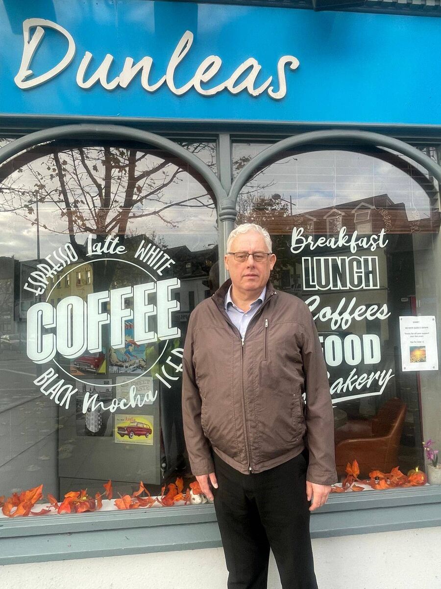 Thomas Gould outside Dunlea’s Cafe in Blackpool. The cafe, which had been in business in the village for more than 30 years, has closed due to mounting overheads and the community's ongoing vulnerability to flooding, its owner Bill Dunlea told The Echo. 