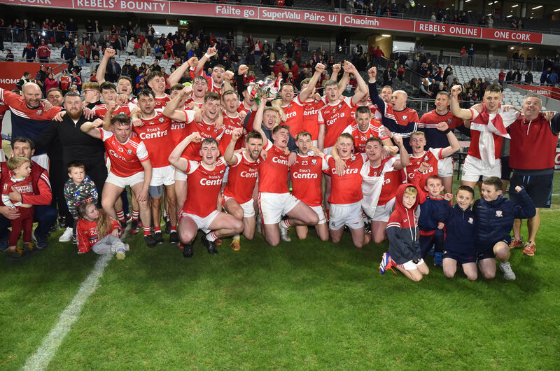 Watergrasshill players after defeating Carrigaline. Picture: Eddie O'Hare