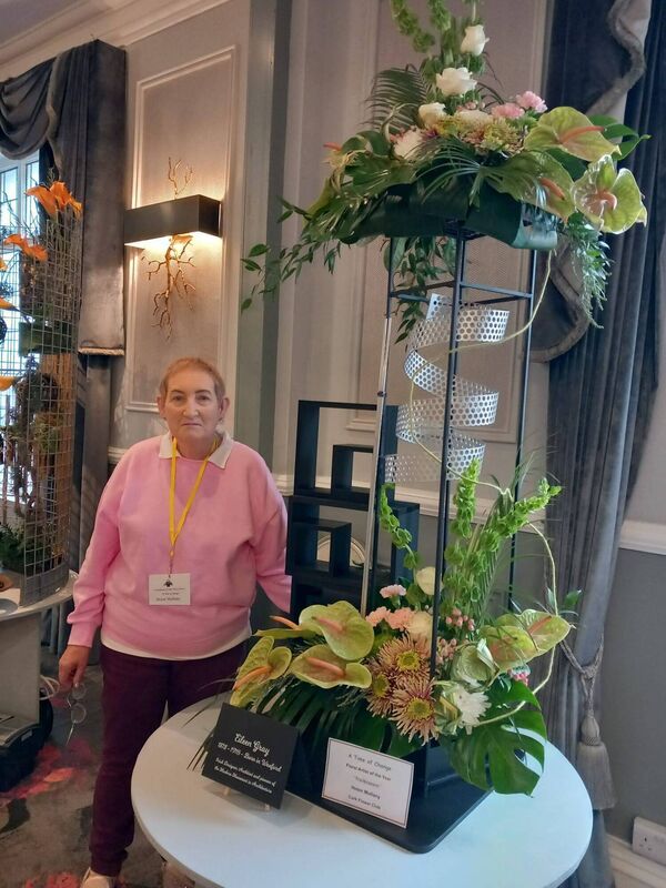 Cork Flower Club member Helen Mullany with ‘Trailblazer’, which was highly commended in the Flower Club Arranger of the Year Competition. Cork Flower Club member Helen Mullany with ‘Trailblazer’, which was highly commended in the Flower Club Arranger of the Year Competition.