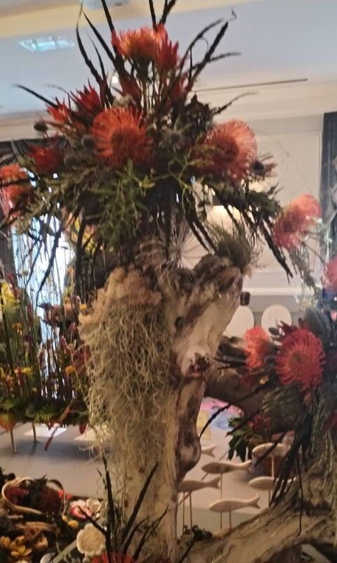 ‘Echoes of the Ocean’ by Ann Hester, which came second in the National Floral competition in Wexford. ‘Echoes of the Ocean’ by Ann Hester, which came second in the National Floral competition in Wexford.