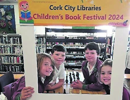At the chess club at Mayfield Library were Gaelscoil Ghoirt Álainn pupils, Paul McSweeney, Oisín O’Sullivan, Cillian McCarthy and Andrea Nazzel.