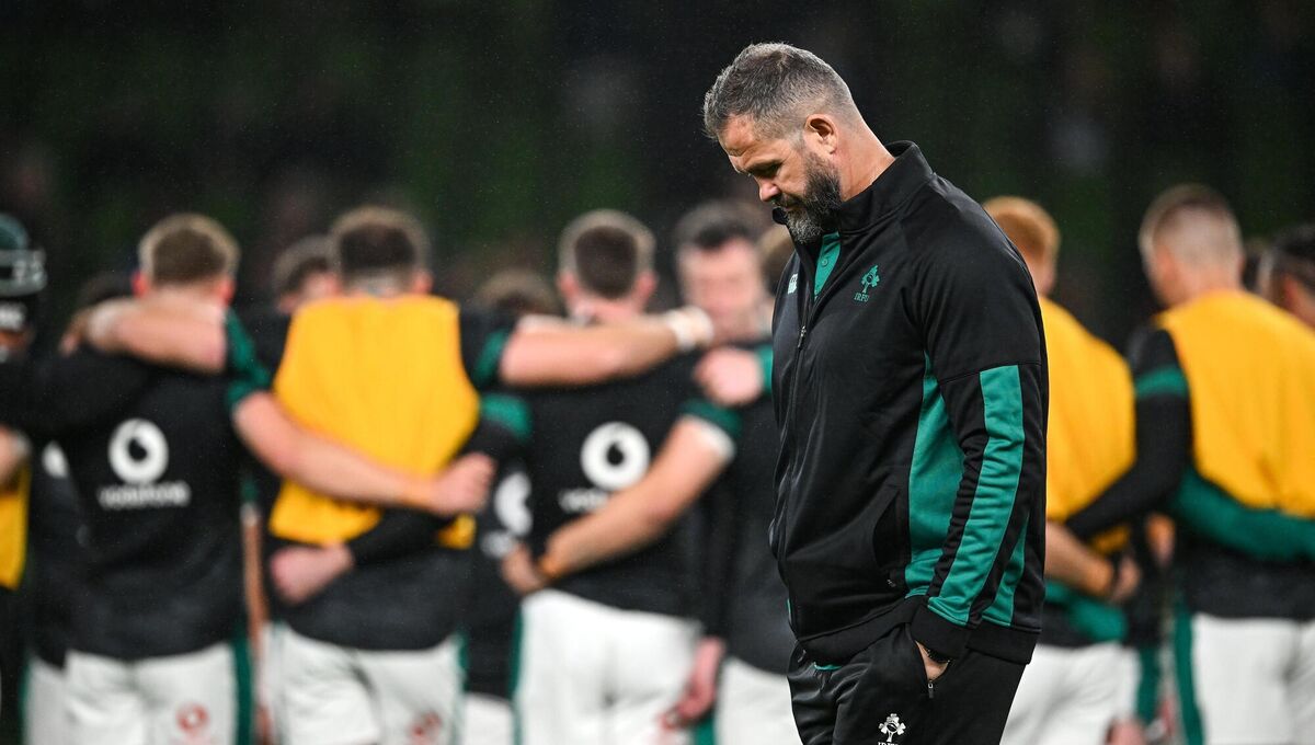 Ireland head coach Andy Farrell before the Autumn Nations Series match between Ireland and New Zealand at the Aviva Stadium in Dublin. Photo by Seb Daly/Sportsfile