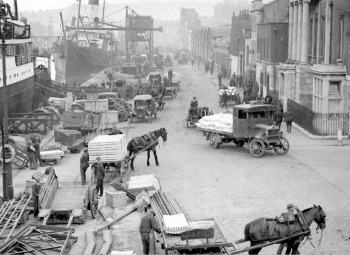 Penrose Quay from the early days of the last century - from the history brochure JCD Development.