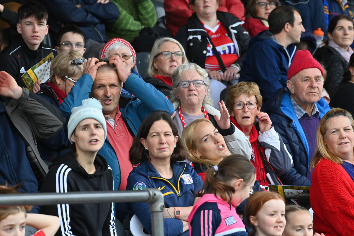  Anxious moments for the O'Donovan Rossa supporters in Mallow. Picture: Dan Linehan