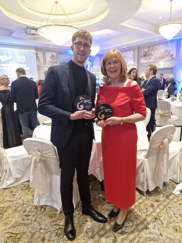 Jane Jolly, Masters Swimmer of the Year with Olympic Champion, Daniel Wiffen MH 
