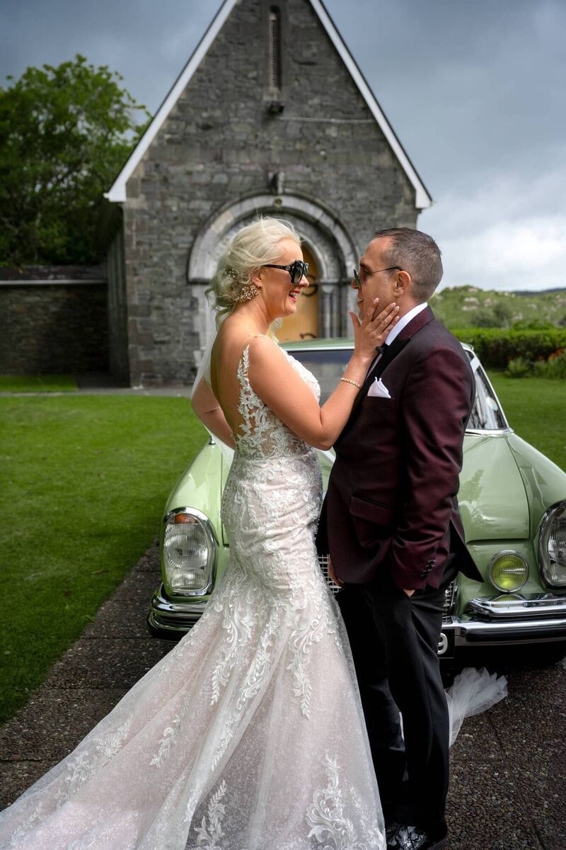 The couple chose the scenic St Finbarr’s Oratory in Gougane Barra for their ceremony.