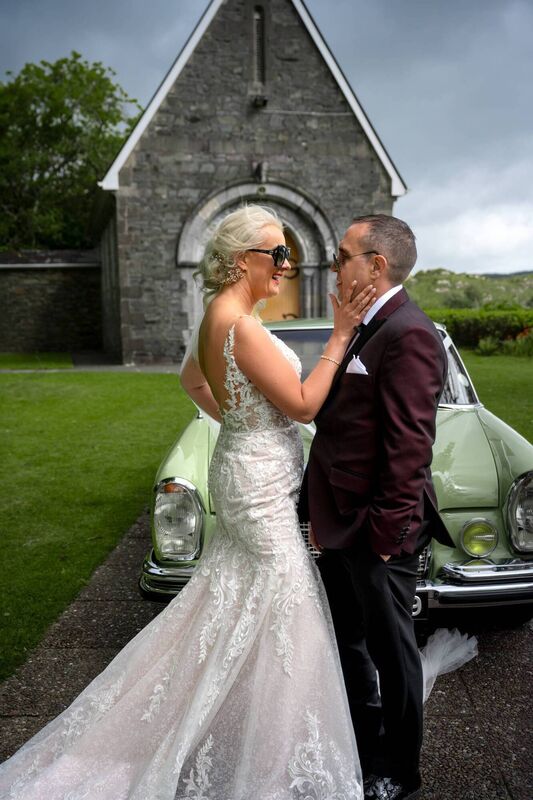 The couple chose the scenic St Finbarr’s Oratory in Gougane Barra for their ceremony. The couple chose the scenic St Finbarr’s Oratory in Gougane Barra for their ceremony.