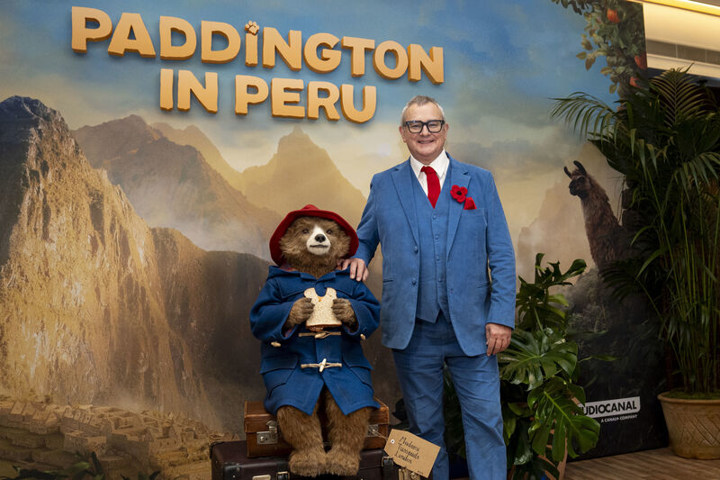 Hugh Bonneville attends the World Premiere of Paddington in Peru in Leicester Square in central London. 