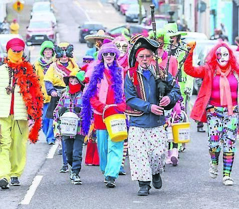 The Wren Boys on Main St for the annual St Stephen’s Day festivities in Carrigaline last year. The Céilí Club will meet on December 14 to choose their outfits for this year’s celebrations.	Picture: David Creedon
                    