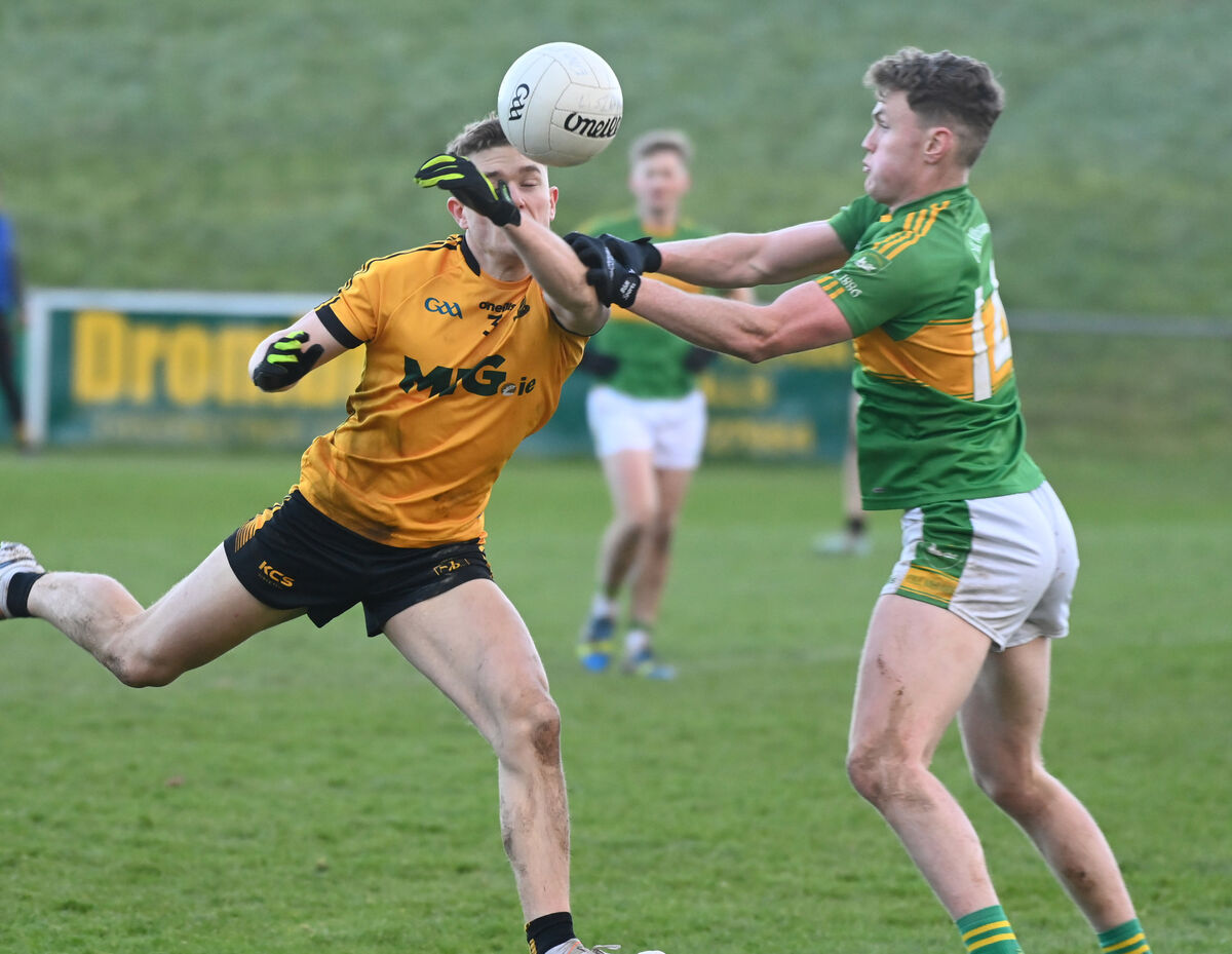 Kilmurry's Liam Wall tackles Listowel's Niall Collins during the AIB Munster Club JFC final at Mallow last season. Picture: Eddie O'Hare Kilmurry's Liam Wall tackles Listowel's Niall Collins during the AIB Munster Club JFC final at Mallow last season. Picture: Eddie O'Hare