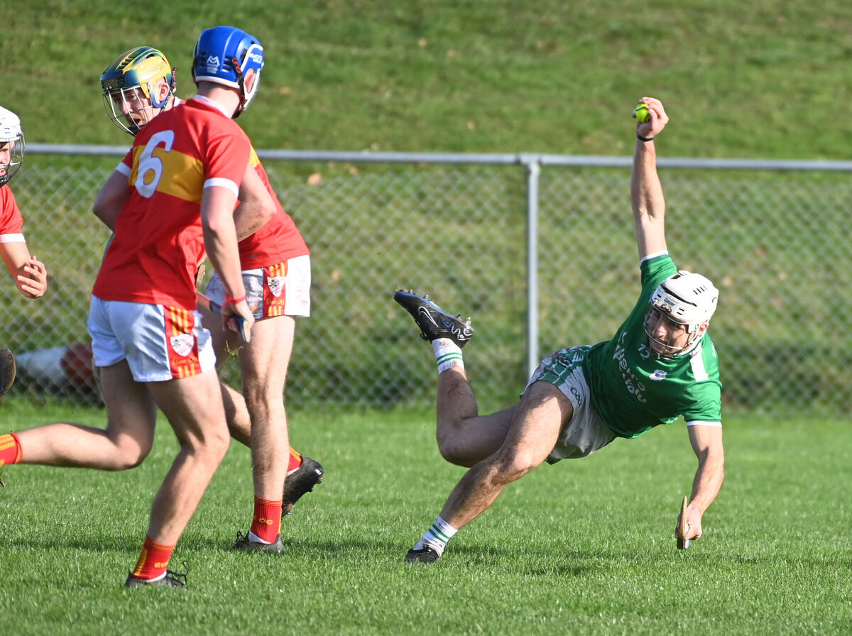Ballincollig's Brian Keating wins the sliotar against Éire Óg. Picture: Eddie O'Hare