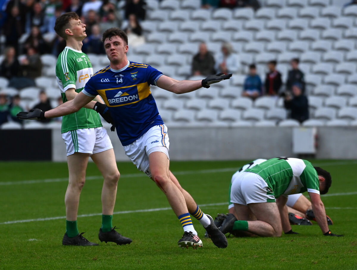 Kilshannig's Eanna O'Hanlon celebrates his opening goal against Aghabullogue during the McCarthy Insurance Group Premier IFC final replay at SuperValu Páirc Uí Chaoimh. Picture: Eddie O'Hare