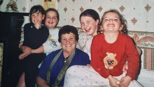<p>Nana Batt with the youngest daughters of her four sons on a sleepover.</p>