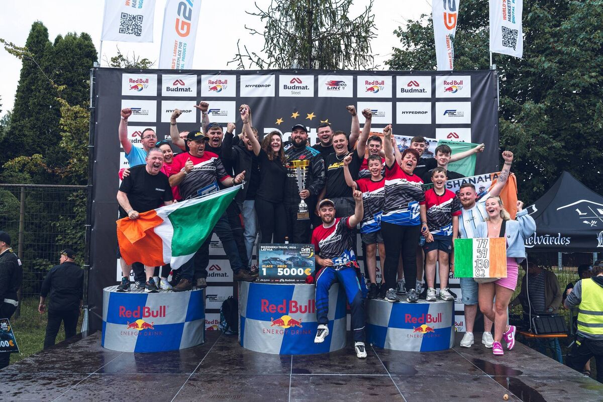 Celebration time for Cork driver Jack Shanahan, who along with his brother Conor is delivering at international level. 