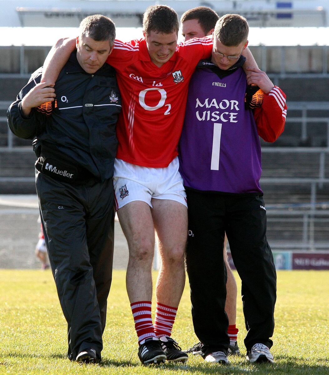 Cork footballer Colm O'Neill after going off injured against Galway. Picture: INPHO/James Crombie Cork footballer Colm O'Neill after going off injured against Galway. Picture: INPHO/James Crombie