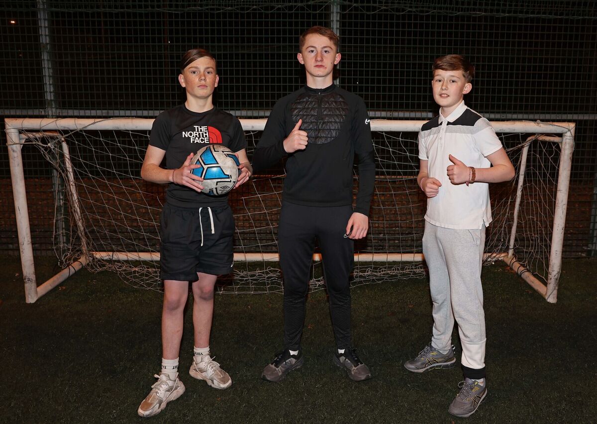 Tony Casey, Martin O’Reilly and Daniel Power, during The Hut One World Week Sustainable Development Goals (SDG) Football Tournament, at the Sam Allen Sports Complex, Churchfield.	Pictures: Jim Coughlan
                    