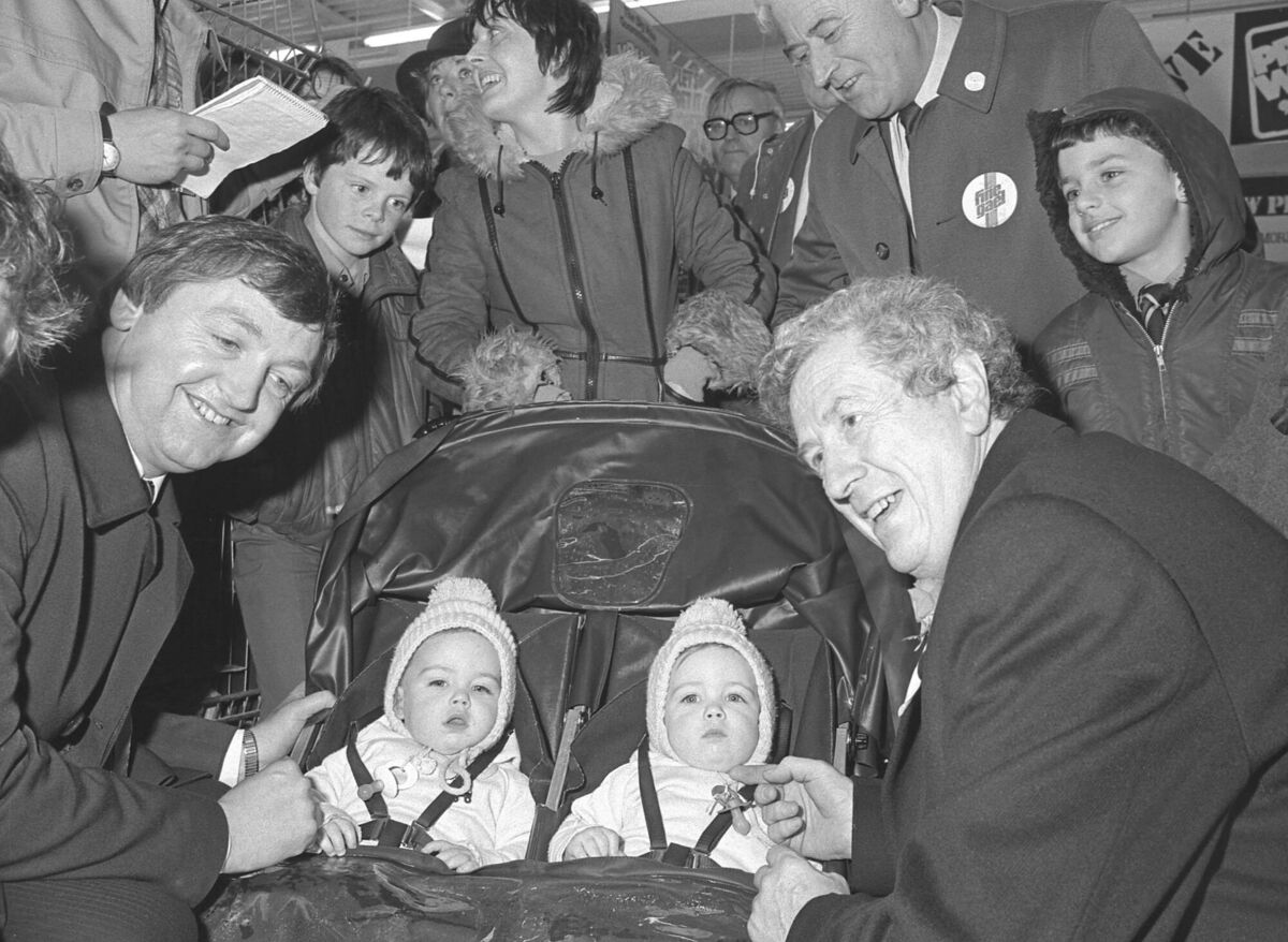 Fine Gael’s Garret Fitzgerald in Cork in November 1982 during the second general election campaign of the year.