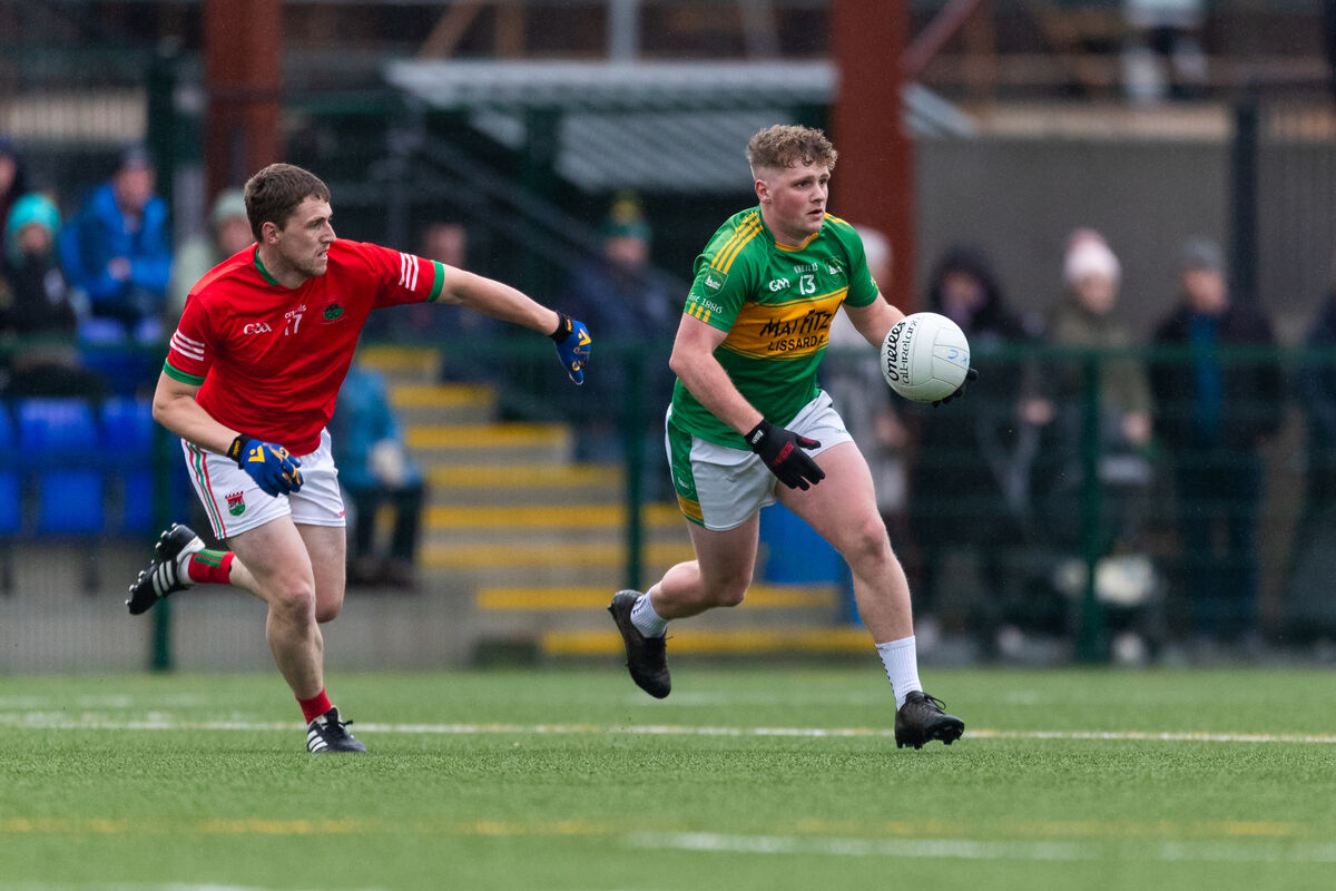 Kilmurry's Ryan Leahy in action against Cashel King Cormacs. Picture: Diarmuid Brennan/Sportsfocus 