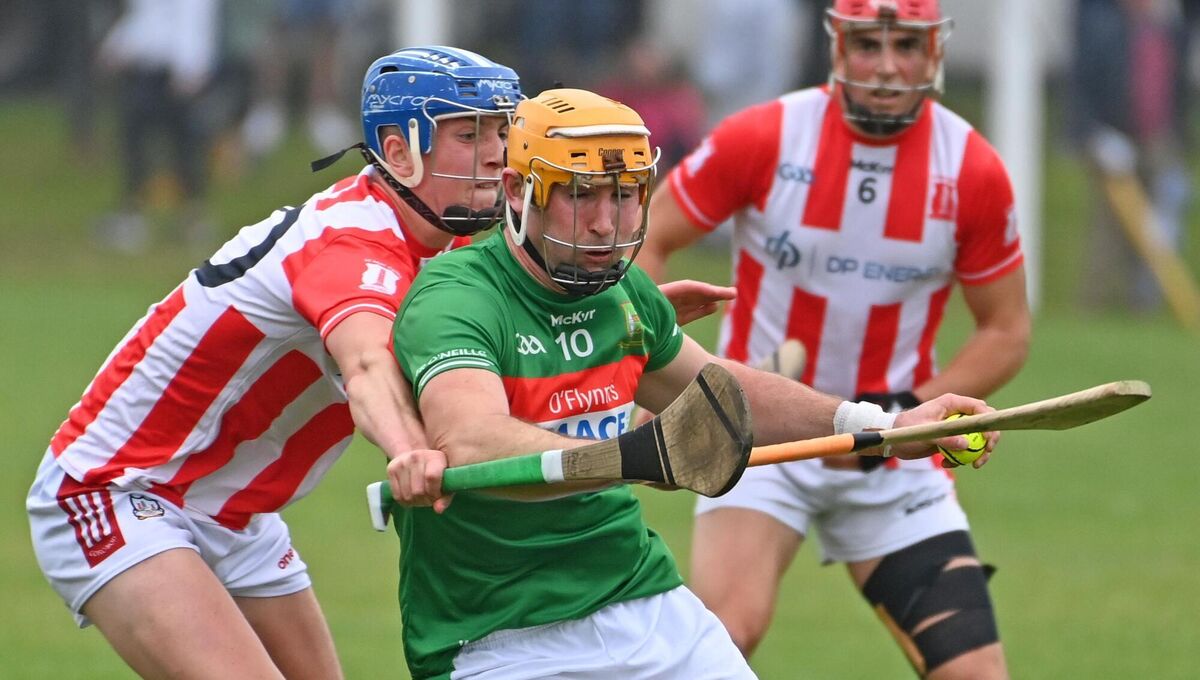 Fr O'Neill's Declan Dalton is tackled by Imokilly's Diarmuid Healy during the Co-Op Superstores Premier SHC quarter-final. Picture: Eddie O'Hare Fr O'Neill's Declan Dalton is tackled by Imokilly's Diarmuid Healy during the Co-Op Superstores Premier SHC quarter-final. Picture: Eddie O'Hare