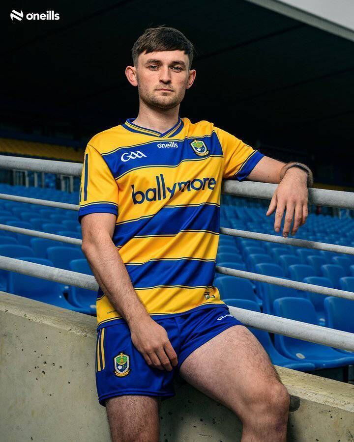 Roscommon footballer Brian Stack models the county's new shirt for 2025.