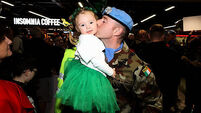 Irish Defence Forces homecoming at Dublin Airport