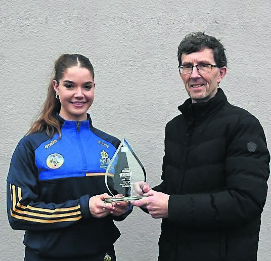 Aoife O’Neill of St Finbarr’s Camogie Club being presented with The Echo Women in Sport Award for October by Rory Noonan of ‘The Echo’. Aoife O’Neill of St Finbarr’s Camogie Club being presented with The Echo Women in Sport Award for October by Rory Noonan of ‘The Echo’.