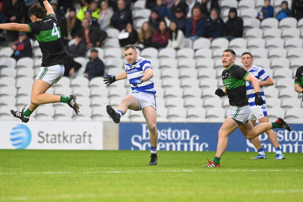  Michael Hurley kicks a point for Castlehaven against Nemo Rangers in last month's McCarthy Insurance Group Cork Premier SFC final at SuperValu Páirc Uí Chaoimh. Picture: Larry Cummins