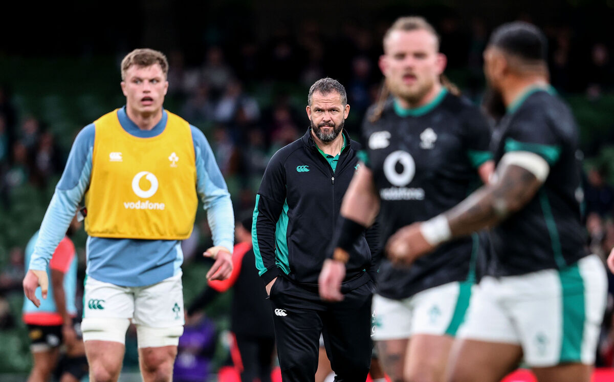 Ireland head coach Andy Farrell watching training. Picture: INPHO/Dan Sheridan Ireland head coach Andy Farrell watching training. Picture: INPHO/Dan Sheridan