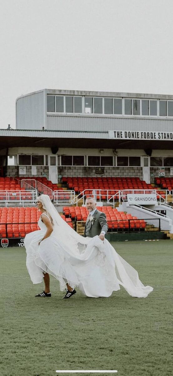 Barbara O’Connell and Garrett Fleming incorporated sport into their big day.
