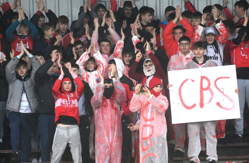 The vocal Midleton CBS supporters. Picture: Eddie O'Hare The vocal Midleton CBS supporters. Picture: Eddie O'Hare