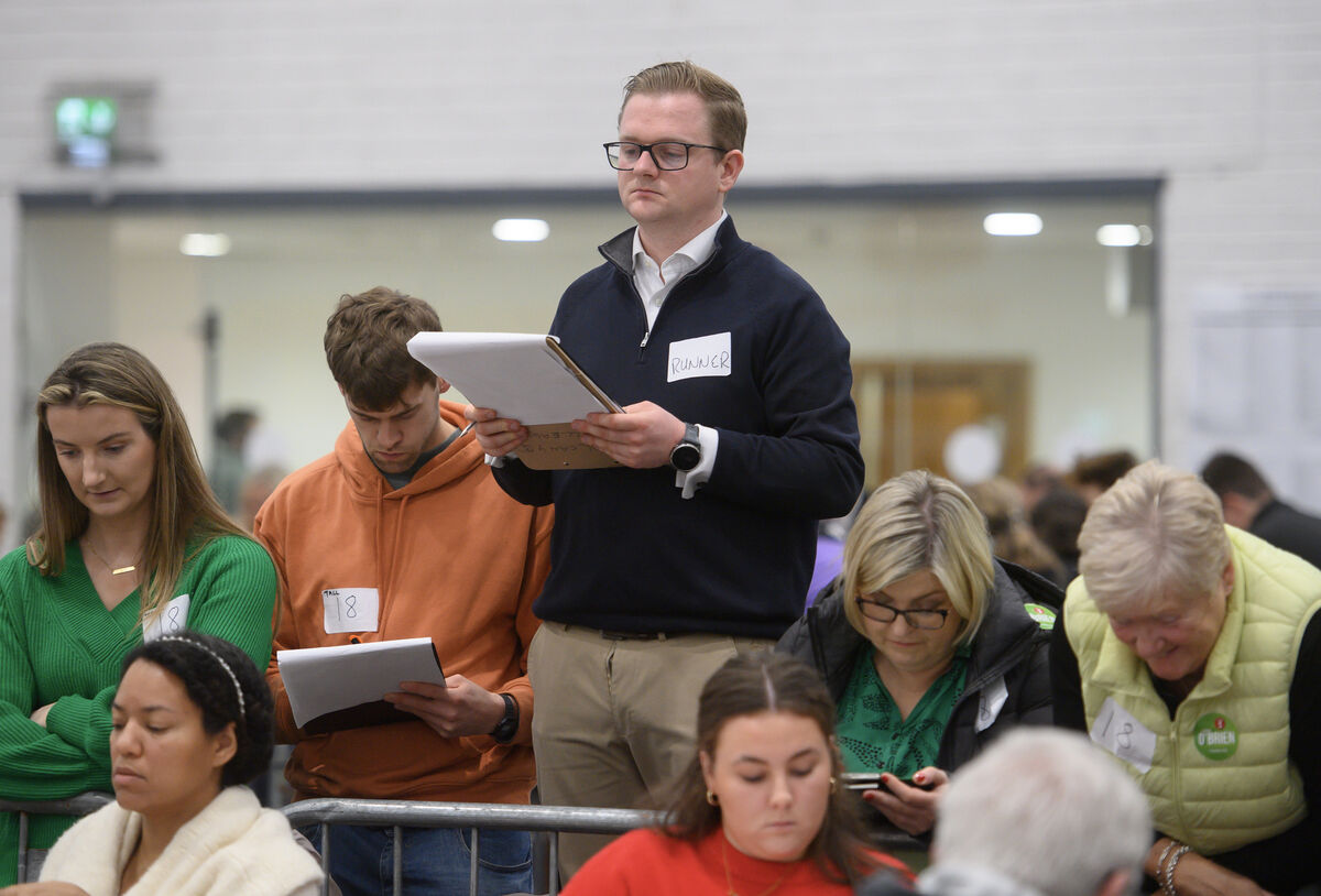 Cllr. Patrick Mulcahy taking a tally at the counting of the Cork East votes at the Mallow Count Centre in the GAA Complex, Mallow, Co Cork. Picture Dan Linehan Cllr. Patrick Mulcahy taking a tally at the counting of the Cork East votes at the Mallow Count Centre in the GAA Complex, Mallow, Co Cork. Picture Dan Linehan