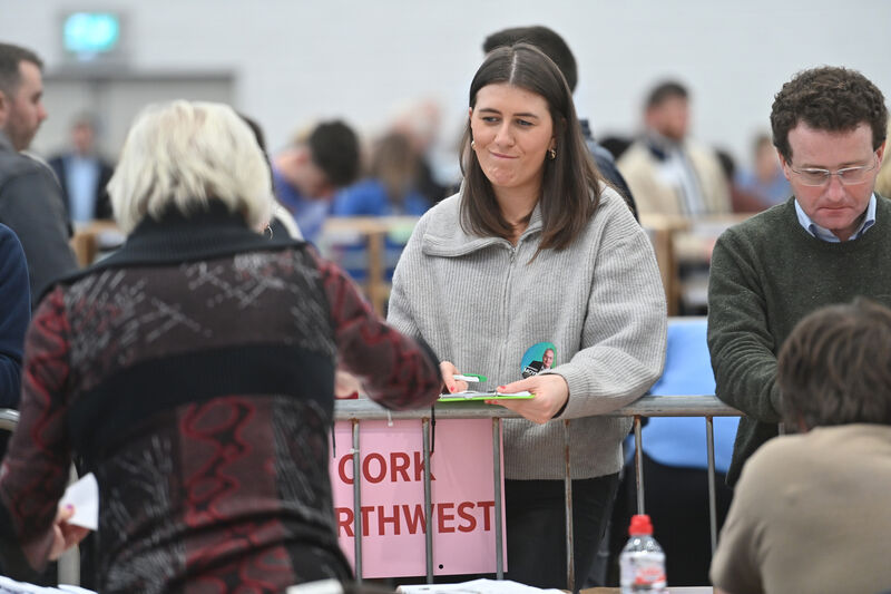 Keeping tallies on the Cork North-West votes at the Mallow Count Centre in the GAA Complex, Mallow, Co Cork. Picture Dan Linehan Keeping tallies on the Cork North-West votes at the Mallow Count Centre in the GAA Complex, Mallow, Co Cork. Picture Dan Linehan