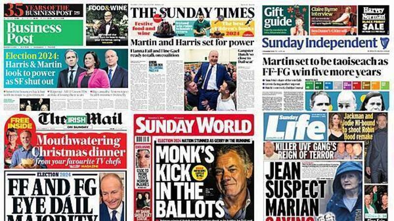 What the papers say: Sunday's front pages What the papers say: Sunday's front pages