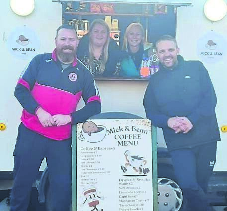 Thomas Butler, Shane Curtin, Chloe O’Connor and Nicole O’Sullivan with their Mick &amp; Bean coffee truck.