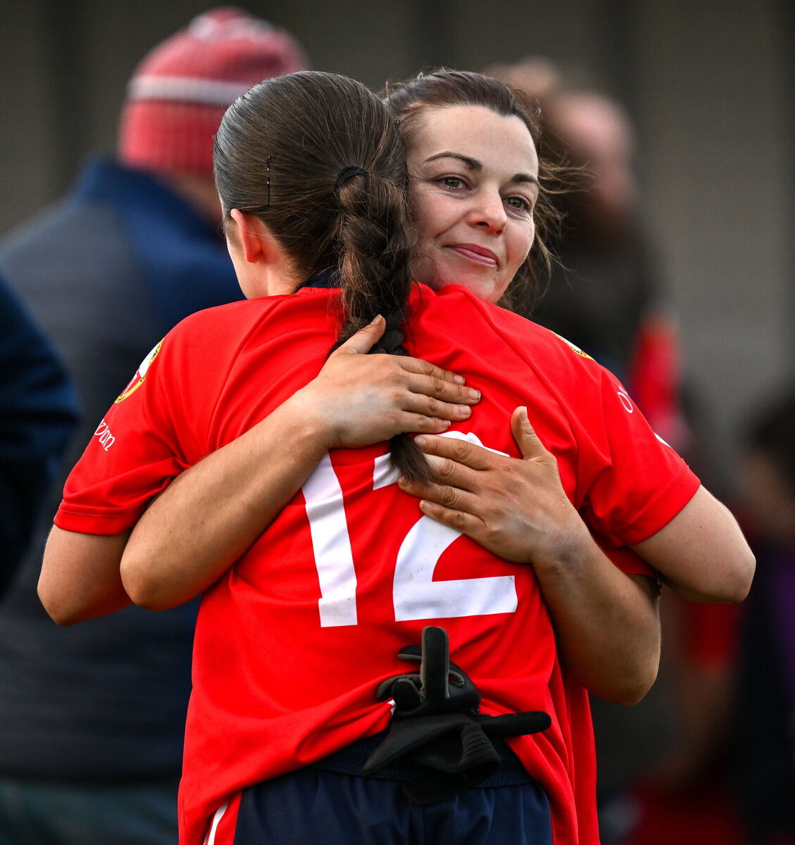 Michelle Donnellan of O'Donovan Rossa, right, consoles teammate Lisa Harte after the AIB All-Ireland Intermediate Club Championship semi-final match between Annaghdown of Galway and O'Donovan Rossa of Cork at St Brendan's Park in Claregalway, Galway. Photo by Brendan Moran/Sportsfile Michelle Donnellan of O'Donovan Rossa, right, consoles teammate Lisa Harte after the AIB All-Ireland Intermediate Club Championship semi-final match between Annaghdown of Galway and O'Donovan Rossa of Cork at St Brendan's Park in Claregalway, Galway. Photo by Brendan Moran/Sportsfile