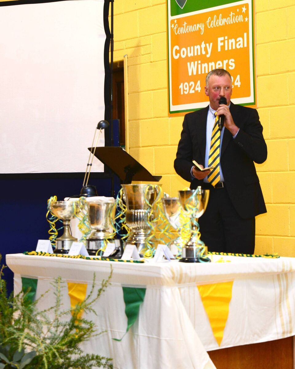 Kilmurry GAA chairman Peter Lyons speaking at the event last Friday. Picture: Peter Scanlan Kilmurry GAA chairman Peter Lyons speaking at the event last Friday. Picture: Peter Scanlan