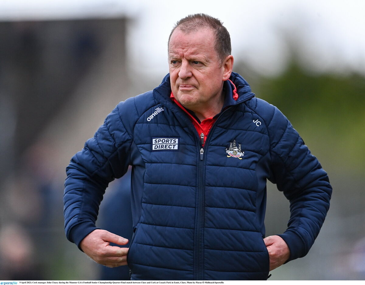 Cork manager John Cleary. Picture: Piaras Ó Mídheach/Sportsfile Cork manager John Cleary. Picture: Piaras Ó Mídheach/Sportsfile
