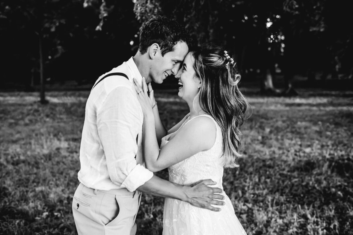 The bride said that writing and saying their own vows was one of the highlights of their day.